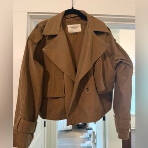 American Eagle Outfitters Women's Brown Trench Coat